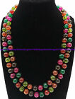 Natural 6/8/10mm Multicolor Tourmaline Round Gemstone Beads Necklace 36 Inch