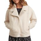 Marine Layer Womens Ivory Short Warm Outerwear Faux Fur Coat Jacket XL BHFO 3936