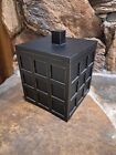 Black Squares Decorative Storage Box With Lid & Padded Bottom