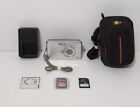 Sony Cybershot DSC-W310 12.1mp Digital Camera W/ Charger Case 2 Memory Cards