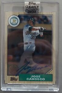 2022 Topps Clearly Authentic Jose Canseco 1987 Auto Encased ATHLETICS