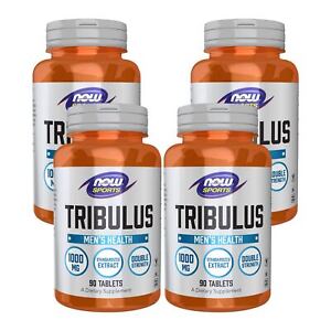 4 x NOW Tribulus 1000 mg 90 Tablets Fresh Made In USA Free Shipping