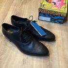 VERSACE BRAND NEW H&M MEN'S ICONIC BLACK LEATHER LOAFERS SHOES LACE UP SIZE 11.5