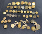 Lot 50+ Vintage Metal Military & Other Uniform Buttons Foreign & Domestic