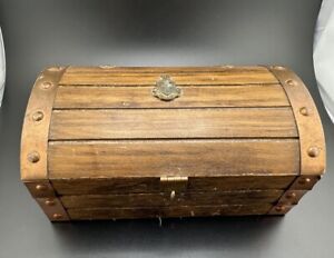 Vintage Wood Box Treasure Chest Japan In Hoc Signo Vinces Standard Specialty