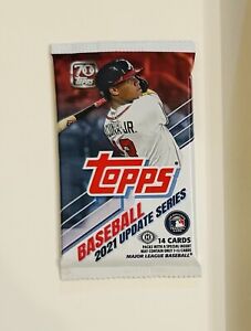 2021 Topps Series Update From Hobby Box - 1 Pack 14 Cards Factory Sealed!