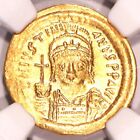 Gold AV Solidus Justinian I 527-565 AD Certified NGC Choice Almost Uncirculated!