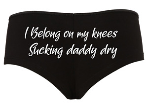 Sexy Panties, I Belong On My Knees Sucking Daddy Dry Funny Cute Women's Lingerie