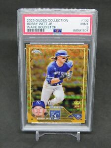 New Listing2023 TOPPS GILDED COLLECTION BOBBY WITT JR. WAVE GOLD ETCH /75 PSA 9 ROYALS MG5