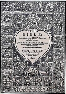 1614 KING JAMES BIBLE OLD TESTAMENT LEAVES * YOU PICK*  400 YEARS OLD KJV GC