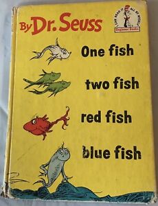 one fish two fish red fish blue fish , hc , Dr. Seuss. 1960