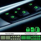 Green Car Door Window Sticker Switch Luminous Sticker Night Safety Accessories (For: More than one vehicle)
