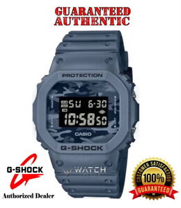 Casio G-Shock DW5600CA-2 Blue Camouflage Motif Dial Digital Blue Watch