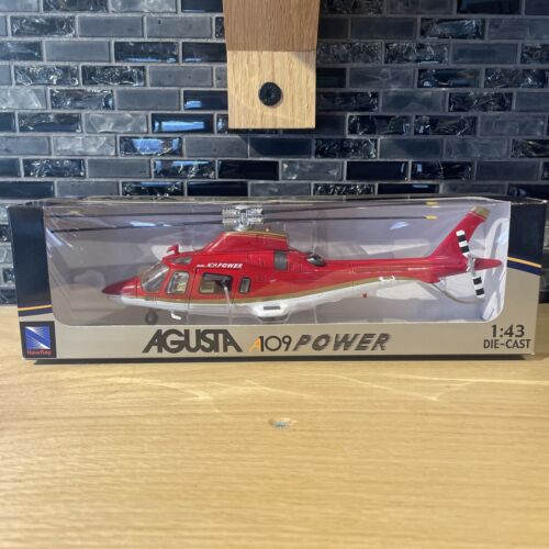 Agusta A109 Power Diecast Helicopter 1:43 Scale Model New-Ray Toys Red New