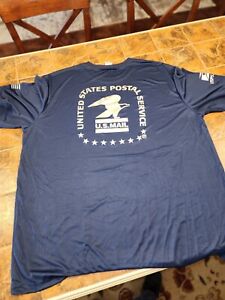 Postal COOL DRY T-SHIRT , NAVY / Royal BLUE,  size Med Thru 2xl