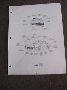 FIAT X1/9 1976-80 EXTERIOR PARTS GUIDE
