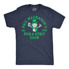 Mens Funny T Shirts Phil McCrackens Pub And Strip Club Sarcastic St Patricks Day