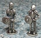 2 Vintage Kinder Surprise Medieval Knights Die Cast Iron Miniature Figurines