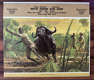 1970 Mitch Snyder Gun Shop Remington Peters DuPont Animal Calendar Milan Indiana