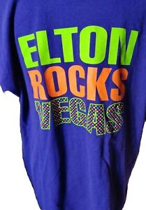 Elton John Rocks  Las Vegas T-Shirt XL Purple Pre- Owned Elton In Concert  T