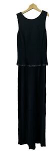 Scott McClintock Dress Women’s Size 8 Black Sparkle Long Formal Party Vintage