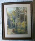 Vintage LARSON Hand Tinted Colored Photograph 