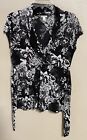 New ListingNine West S Blouse stretchy, short sleeve tie, and back free shipping