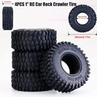 1.0 inch Rc Truck Rock Crawler Tires Soft Ruber 55mm Wheels Tires for 1/24 SCX24