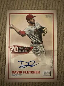 David Fletcher 3 Baseball Card Lot Autograph Insert Parallel Los Angeles Angels