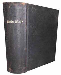 1877, THE HOLY BIBLE, OLD & NEW TESTAMENTS, AMERICAN BIBLE SOCIETY, NO RESERVE
