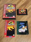 Jurassic Park Sega Genesis Complete With Poster TESTED FAST SHIPPING