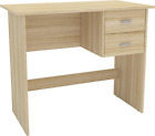 Wooden Writing Desk For Small Spaces Bedroom Office Laptop With 2 Drawers Modern