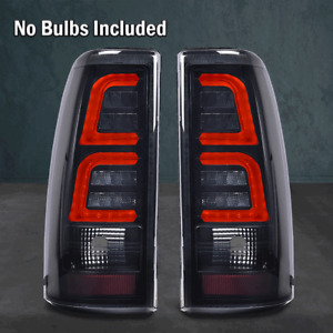 Fit For 99-02 Chevy Silverado/GMC Sierra Smoke LED Tube Tail Lights Brake Lamps (For: 2000 Chevrolet Silverado 1500)