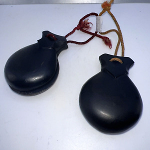 Vintage Wooden Castanets - Pair