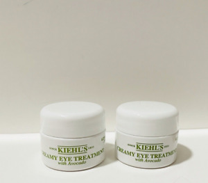 2x Kiehl's Creamy Eye Treatment with Avocado Eye Care 0.25 oz each, Total 0.5 oz