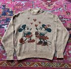 Vintage Kennington LTD 60s/70s Mickey Minnie Mouse Knit Novelty Sweater Disney