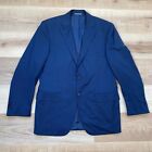 Canali Men's 100% Wool Navy/Black Check Blazer Sport Coat Size 40R Made in Italy