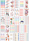 30pc Small Rainbow Tattoo smile face lovely STICKERS waterproof and long last