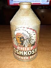 Chief Oshkosh 12oz Crowntainer Cone Top Beer Can Wisconsin 