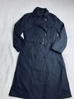 Garrison Collection USA Women's All Weather Military Navy Trench Coat Black 12R