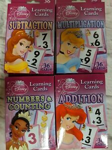 Disney Princess Learning Cards/ Flash Cards - 4 set  144 cards