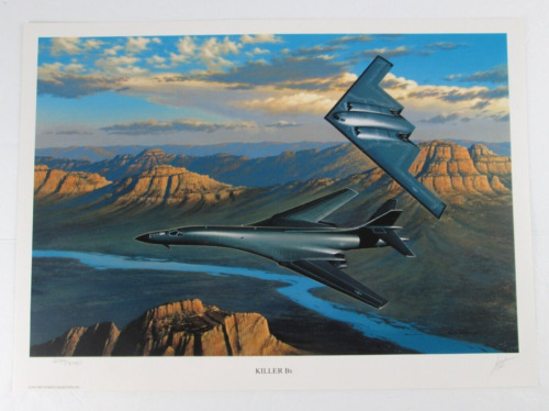 Killer Bs Stan Stokes Aviation Art Print Collection B1 Lancer B2 Spirit Signed