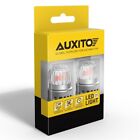 Pair of Auxito 3157 4057 3357NA LED Brake Stop & Tail Light Bulbs Red Color Auto