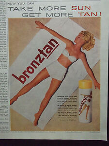 1960 Bronztan Sun Lotion Take More Sun Get More Tan Advertisement