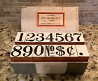 Vintage Jumbo Size Numeric Peg Stamp Set by Standard Rubber Type (Numbers 0-9)