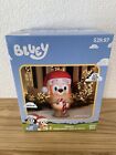 New Airblown 5 ft Bluey Bingo Dog Christmas Inflatable Lights Up Candy Cane
