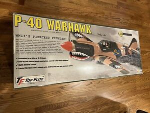 Rare Top Flite P-40 Warhawk Flying Tiger ARF Gold NOT Kit RC Airplane NOS