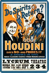 New Lithograph Postcard of Houdini the great escape artist 