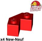 Lego 4x Brick Modified FACET 2x2 Corner Red/Red 87620 New