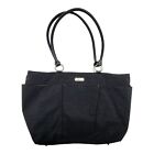 Baggallini Carry All Travel Tote Bag Shoulder Bag Black Footed Luggage Sleeve